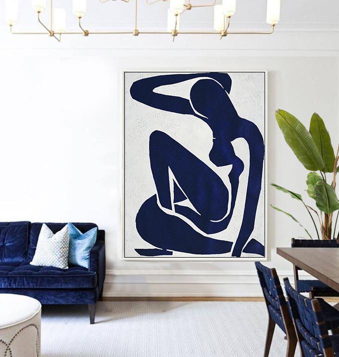 Navy Blue Nude Art #NV270B